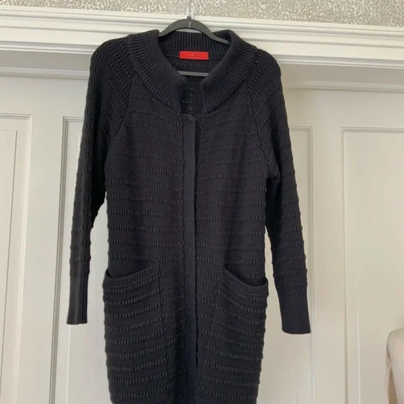 Carolina Herrera CH black cardigan sweater XS